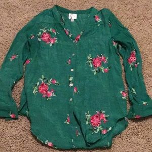 Anthropologie Fig & Flower flowered blouse